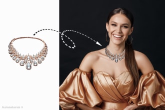 add your jewelry to a mesmerizing ai generated model
