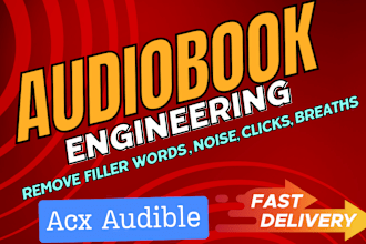do an amazing edit and master your audiobook for acx or audible