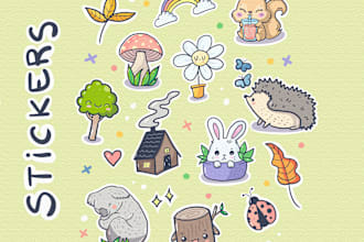 design custom kawaii stickers