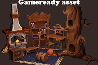 create model and texture 3d stylized prop or asset for game