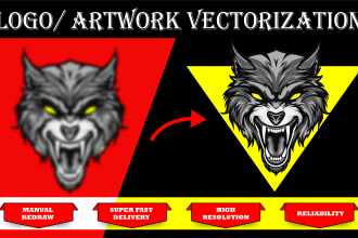 convert your sketch or existing logo to vector manually