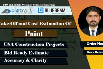 do detail paint material takeoff and cost estimation for all types of projects