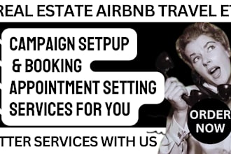 setup real estate campaign travel airbnb booking appointment setup sales funnel