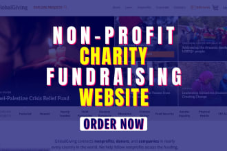 create a nonprofit, charity, ngo, and fundraising website with donation system