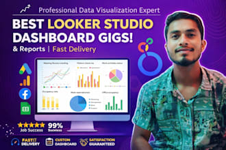 create looker studio dashboard or google data studio reports from ga4, gads, fb