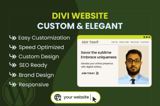 divi customized wordpress website for your business and ecommerce