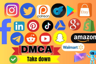 send dmca takedown notice to google, reddit, ebay, etsy, shopify,fb, onlyfans,