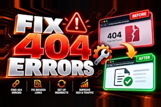 fix 404, redirect, canonical, robots txt and sitemap errors