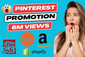 promote affiliate link, etsy, ebay or website on my 7m pinterest account