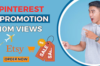promote affiliate link, etsy, ebay or website on my 10m pinterest account