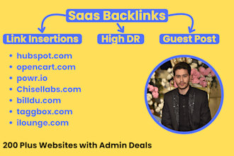 make high DR saas niche edit backlinks and guest posts