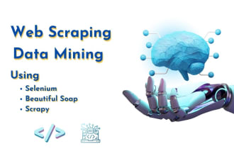 do web scraping using python beautiful soup or selenium