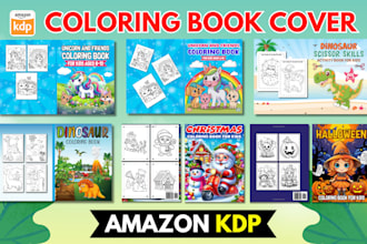 create kids coloring book cover in 24 hours for amazon kdp