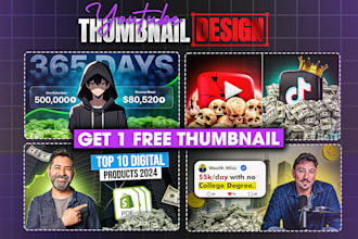 design attractive clickbait amazing youtube thumbnail in 3hr