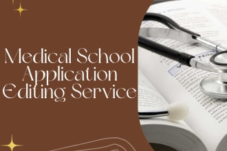 edit medical school application personal statements and amcas activities