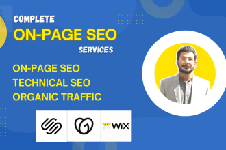 do technical on page SEO of wix, squarespace, duda, godaddy and weebly website