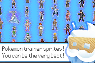 make pixel art pokemon trainer sprites