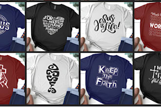do mind blowing custom christian and graphic t shirts design
