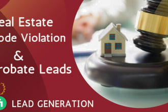 do real estate probate lead pre probate divorce code violation with skip tracing
