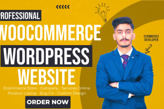 design wordpress woocommerce website, wordpress ecommerce website, online store