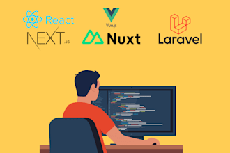 be your fullstack developer vue, react, next, nuxt, laravel