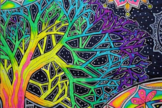 create an original mandala design for an album cover