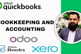 do bookkeeping and accounting using quickbooks, xero, zoho, odoo