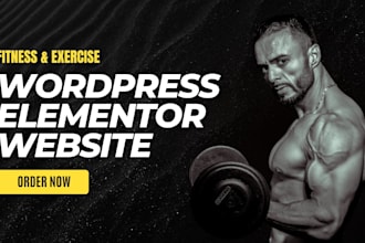 make gym and fitness website with wordpress elementor