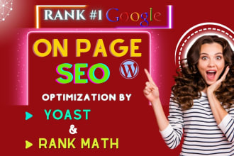 do complete wordpress onpage SEO with rankmath and yoast