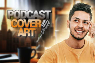 design the best podcast cover art design in 3hrs