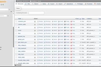 do database, tasks, assignments and projects