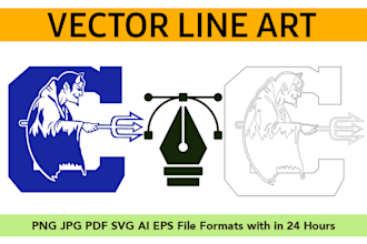 do line art, vector tracing and convert image into coloring book