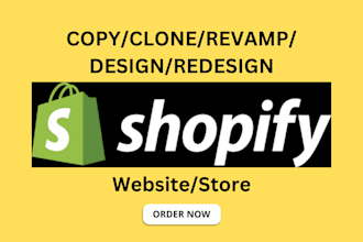 copy, clone, revamp, design and redesign shopify store or website