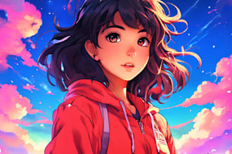 draw anime or cartoon album cover art
