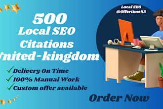 do 500 live UK local citations and directory submission for local SEO