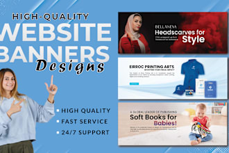design eyecatching website header, slider or banner