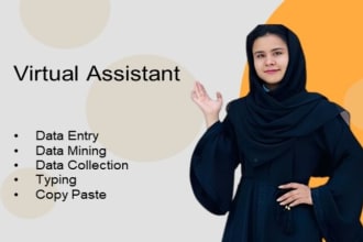 be your virtual assistant for data entry, copy paste, typing, pdf to excel