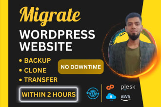 backup, clone, migrate, update wordpress website or blog