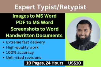 type and retype documents with accuracy and speed