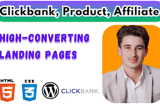 design high converting landing page for products and affiliate marketing