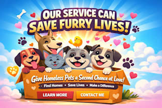 create a heartwarming pet adoption, care website platform