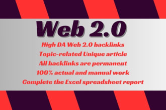 do 50 high authority web 2 0 backlinks at very low price