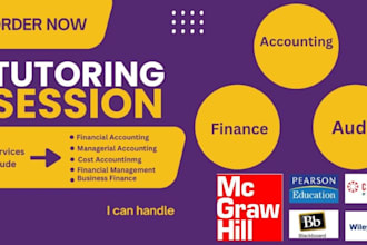 do accounting tutor, finance tutor and help services