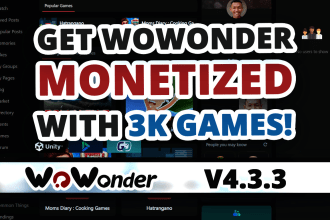 ads monetize your wowonder with up to 3000 high profit games