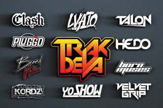 make your dj, producer, typography, music, band, hiphop, rap, or company logo