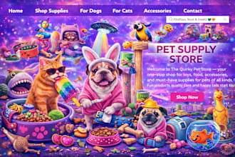 design and develop a tail wagging pets supply store for you and your furry