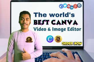 design the best canva video editing and youtube thumbnails