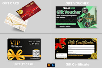 create attractive voucher, coupon, gift card, certificate, and membership cards