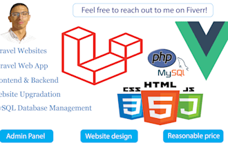 develop and custom your PHP laravel website