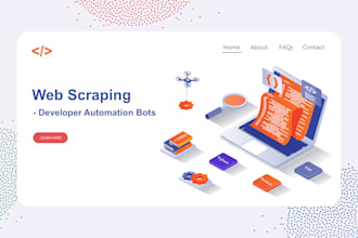 develop automation bots for web scraping